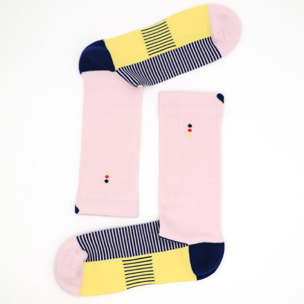 2 Paar Casual Socken Stricksocken gestreift S090