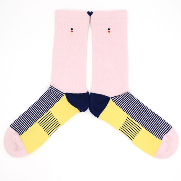 2 Paar Casual Socken Stricksocken gestreift S090 – Bild 3