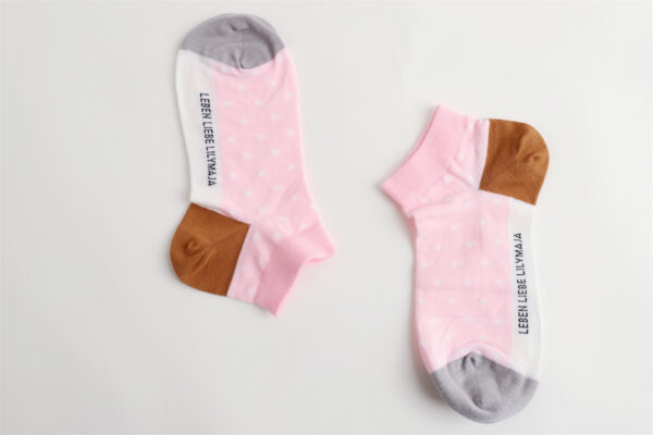 1 Paar Quarter Socken Kurzschaft Frottee gepunktet S057