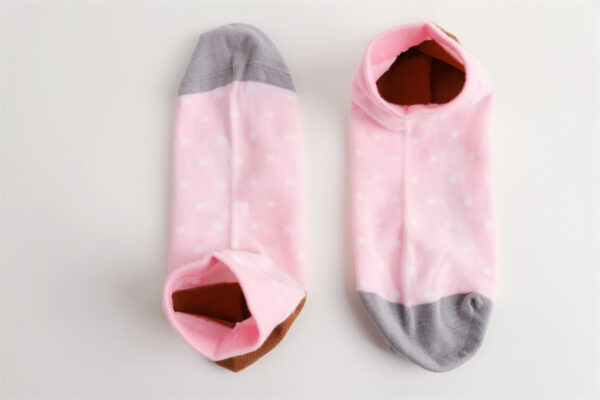 1 Paar Quarter Socken Kurzschaft Frottee gepunktet S057 – Bild 3