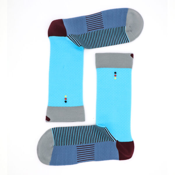 2 Paar Casual Socken Stricksocken gestreift S089 – Bild 3