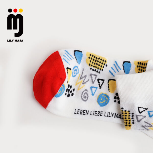 1 Paar Casual Socken lilymaja mit hohem Baumwollanteil 35-44 S015 – Bild 3