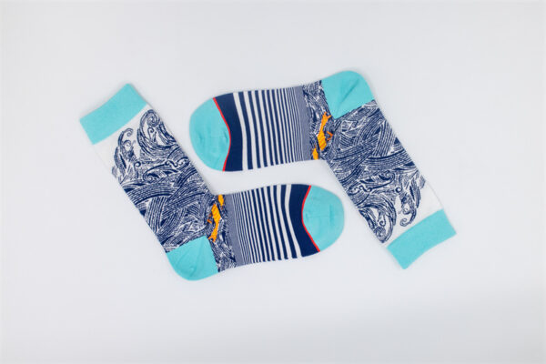 4 Paar Casual Socken Stricksocken gestreift AW137