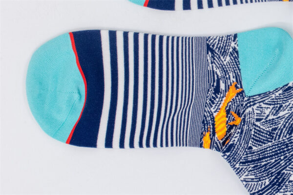 4 Paar Casual Socken Stricksocken gestreift AW137 – Bild 3