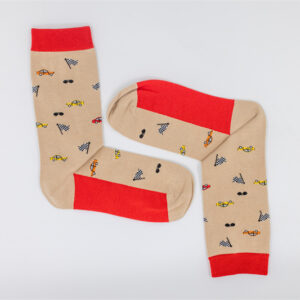 1 Paar Casual Socken Stricksocken hellorange Größe 40-44 AW161