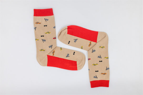 1 Paar Casual Socken Stricksocken hellorange Größe 40-44 AW161