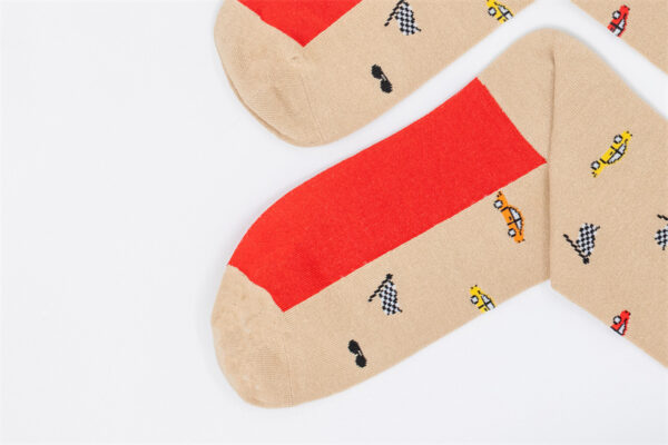 1 Paar Casual Socken Stricksocken hellorange Größe 40-44 AW161 – Bild 4