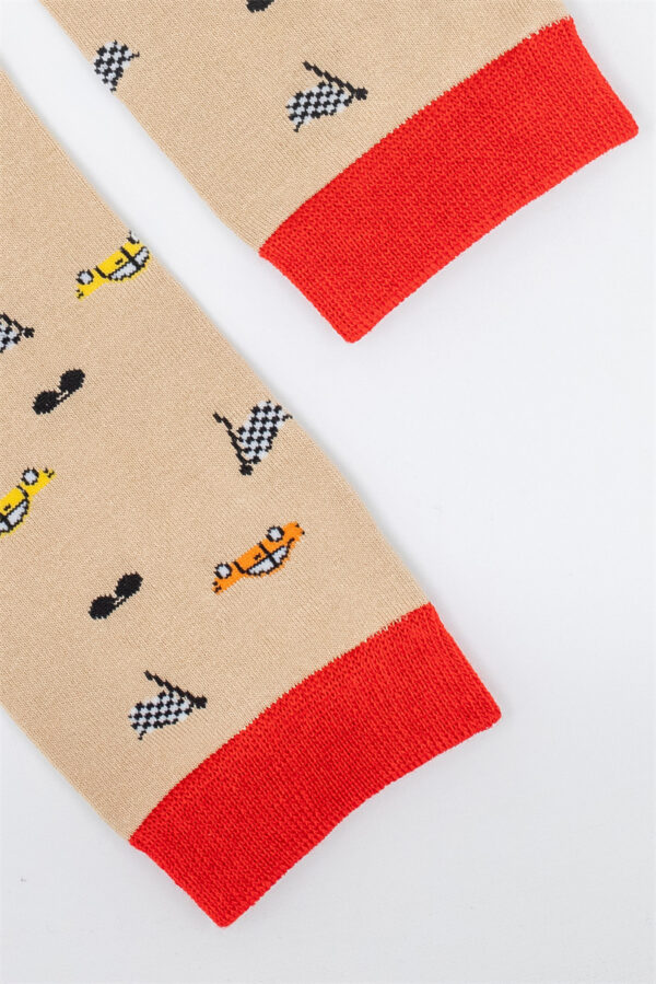 1 Paar Casual Socken Stricksocken hellorange Größe 40-44 AW161 – Bild 5