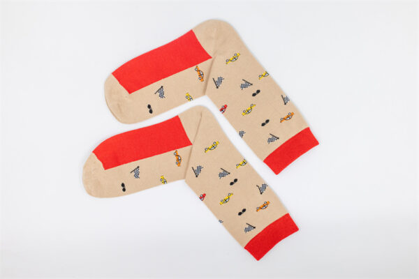 1 Paar Casual Socken Stricksocken hellorange Größe 40-44 AW161 – Bild 3