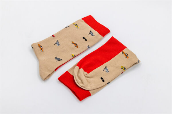1 Paar Casual Socken Stricksocken hellorange Größe 40-44 AW161 – Bild 7