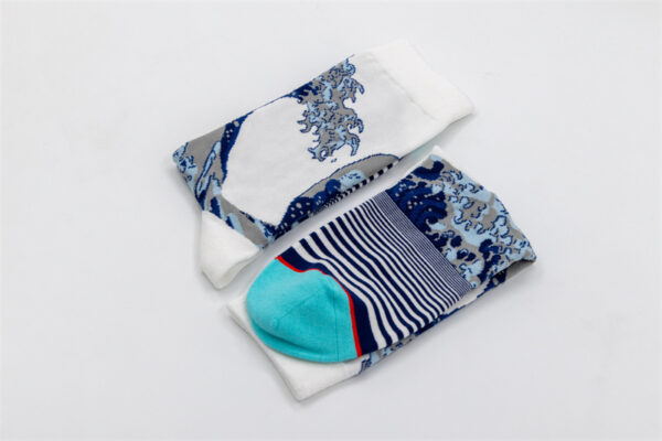 4 Paar Casual Socken Stricksocken gestreift AW137 – Bild 6