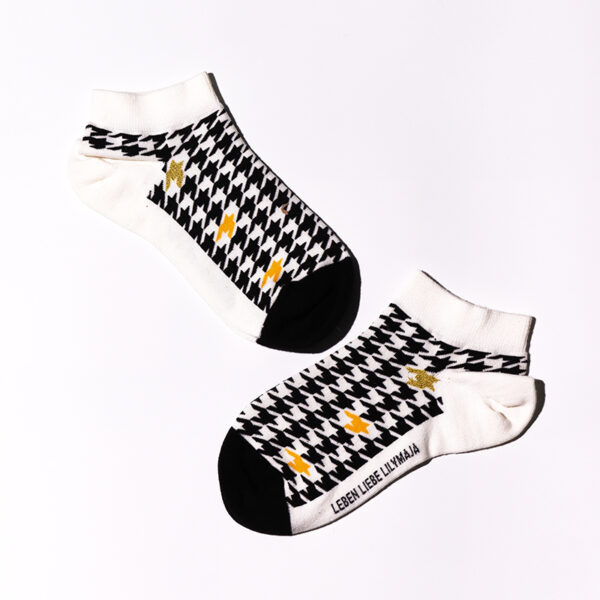 Lilymaja 1 Paar Quarter Socken Kurzschaft Frottee gekämmter Baumwolle 35-44 Fledermausmuster S014 – Bild 3