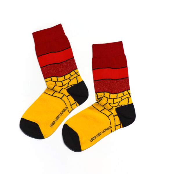 1 Paar Casual Socken lilymaja mit hohem Baumwollanteil 35-44 S019 – Bild 2