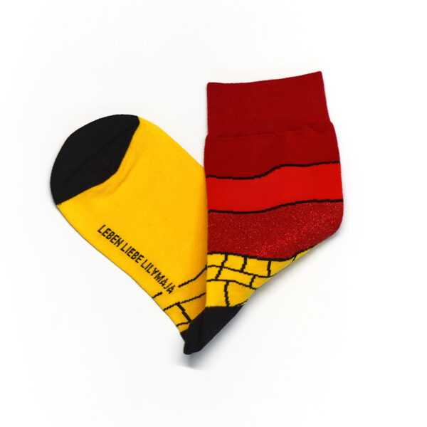 1 Paar Casual Socken lilymaja mit hohem Baumwollanteil 35-44 S019 – Bild 4