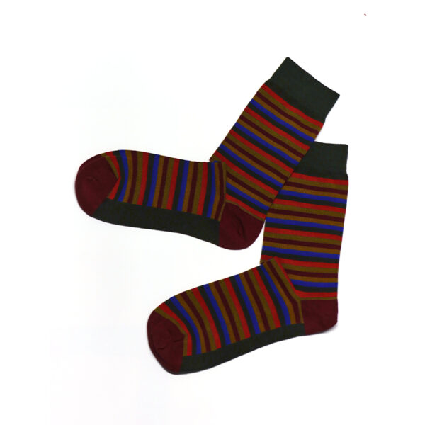 1 Paar Casual Socken Gr. 35-44 gestreifte Strümpfe S034 – Bild 2