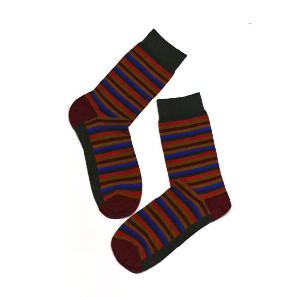 1 Paar Casual Socken Gr. 35-44 gestreifte Strümpfe S034 – Bild 3