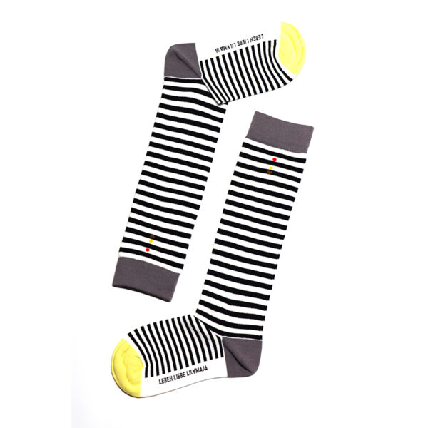 2 Paar Socken gestreift Baumwolle 35-39 S067 – Bild 2