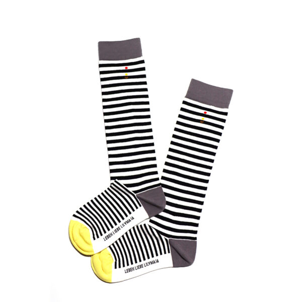 2 Paar Socken gestreift Baumwolle 35-39 S067 – Bild 3