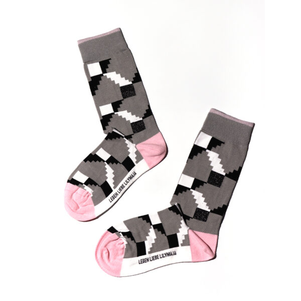 2 Paar Casual Socken Stricksocken Baumwolle Gr. 35-44 S072 – Bild 2