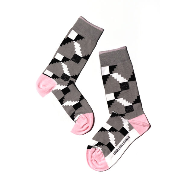2 Paar Casual Socken Stricksocken Baumwolle Gr. 35-44 S072 – Bild 3